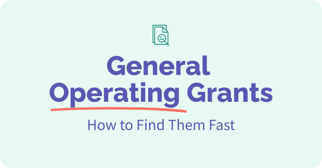 General Operating Grants How to Find Them Fast Instrumentl